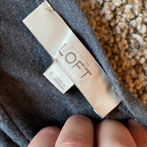 LOFT gray dress with pleated skirt attached - Picture 3 of 4